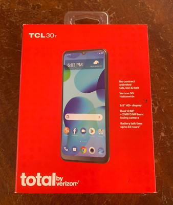 TCL 30 T, 128GB, Black - Prepaid Smartphone (Locked)
