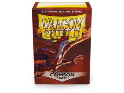 Matte Crimson Case Display Dragon Shield Standard Size Sleeves - 10 Packs
