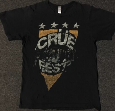 Vtg 2008 Motley Crue Fest Thrashed Faded Tour Shirt S Concert Rock Grunge Y2K