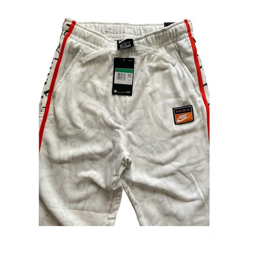 New Nike Boys Sportswear White Orange Jogger Pants Size XL - Picture 4 of 4