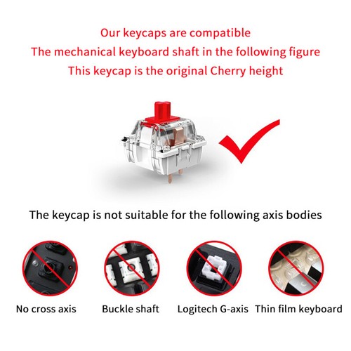133 Key Mechanical Keyboard Keycaps Set PBT Keycaps Cherry MOA Profile Key Cap - Photo 4/19