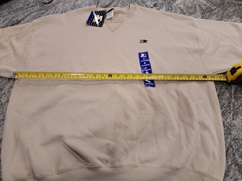Vintage 90's Starter Crewneck Blank Khacki Tan Mens Size XL Pullover Sweatshirt - Bild 4 von 12