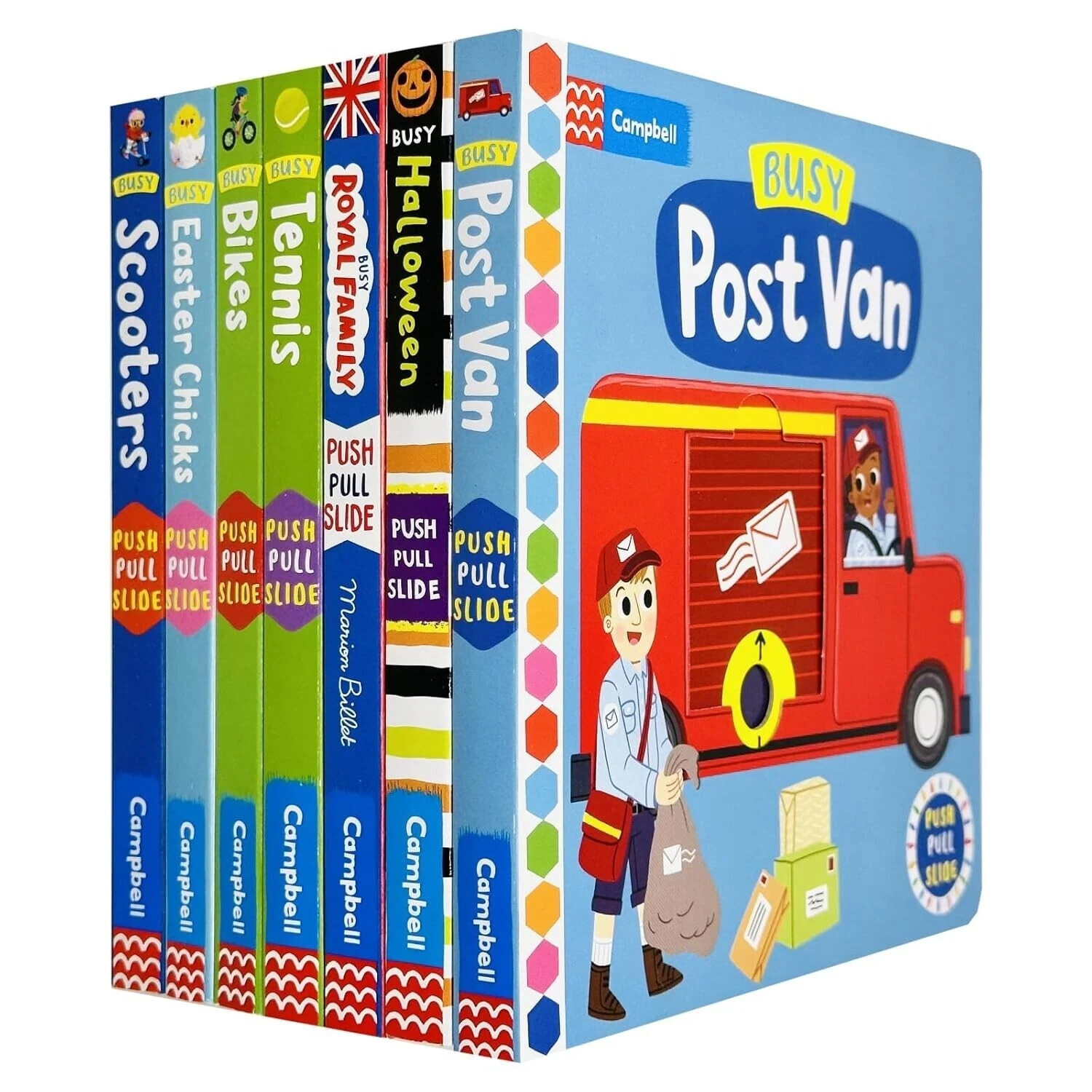 Campbell Books Unisex Campbell Busy Books Series 7 Books Collection Set Busy Post Van, Busy Halloween, Busy Royal Family - Image 4