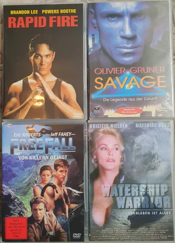4 DVDs Rapid Fire, Savage Die Legende..., Freefall - Von Killern..., Watership..
