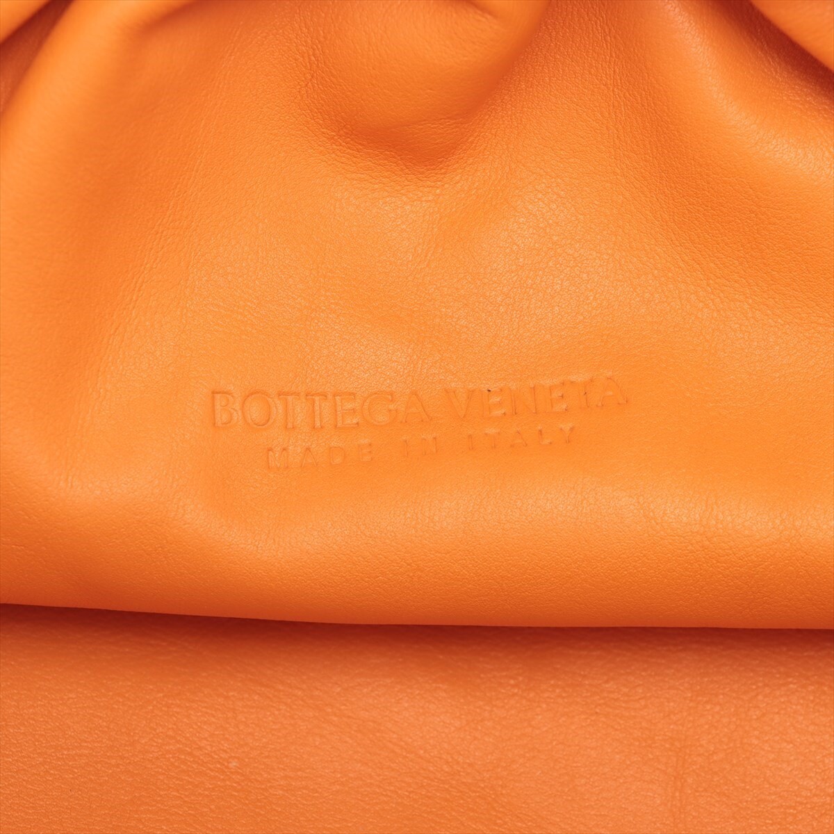 Bottega Veneta The pouch Leather Clutch bag Orange | eBay