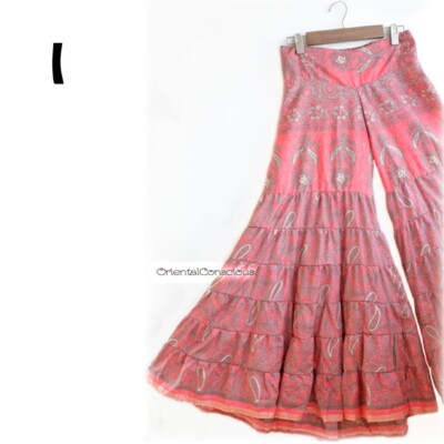 Hem Approx. 120 Inch Fluffy Tiered Mega Flared Pants H Boho Hippy Ethnic Hippie