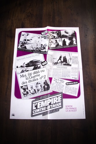 THE EMPIRE STRIKES BACK Star Wars French Medium Movie Poster Original 1980