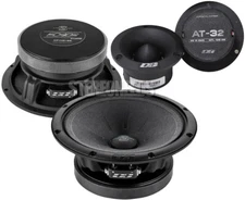 Deaf Bonce Car 6.5" Midrange Speakers 3" Bullet Tweeters Component System Set