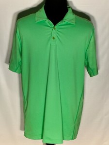 Nike-Golf-Tour-Performance-Dri-Fit-Large-Green-Short-Sleeve-Athletic-Polo-Shirt