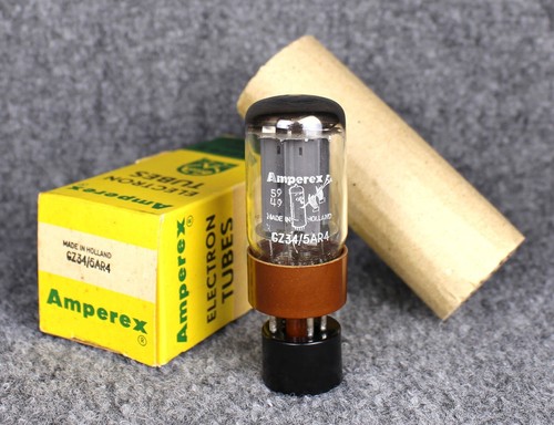 (1) Amperex Bugle Boy 5AR4 GZ34 Tube ~ f33 Brown Base ~ NOS NIB!