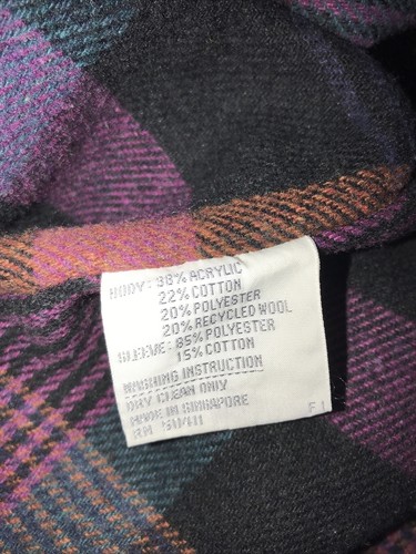 Vintage Fleet Street Womens Winter Trench Coat Dark Mauve Long Lined (No SZ Tag) - Picture 5 of 15