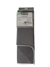 New large 18 x 24 inch microfiber dish drying mat absorbent washable gray
