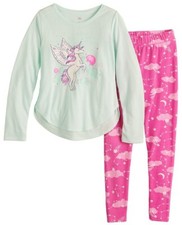 SO Unicorn Follow Your Dreams girls 18 3-PC pajamas set top pants socks NWT 34