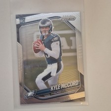 Panini Prizm 2025 Kyle McCord Philadelphia Eagles Rookie Football Card #377. rookie card picture