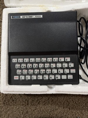 Timex Sinclair 1000 Personal Computer w Box AC Adapter TV Cords Vintage ZX81