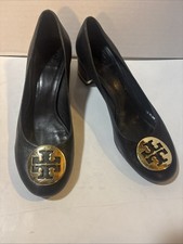 TORY BURCH Pumps Janey Block Heel Pump size 8M Black