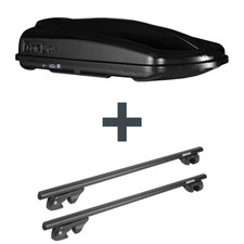 Dachbox Topbox TopBox 420 + Dachträger Menabo für VW Caddy V Typ SBB / SBJ NP