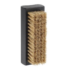 Shoe Cleaning Brush 4"x2" Beech Wood Pig Bristle Boot Brushes, Gray Brown