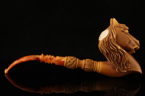 srv - Cavallo intagliato da Kenan Block Meerschaum Pipe con custodia 15474 - Foto 8 di 11