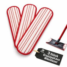 3X Premium Mikrofaser Wischpads kompatibel mit Vileda H2Pro Bodenwischer