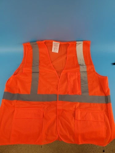 Lot of 10 IRONWEAR SAFETY VEST 1284FR-O Size-3XL,  5-POCKET HI VISIBILITY image 3
