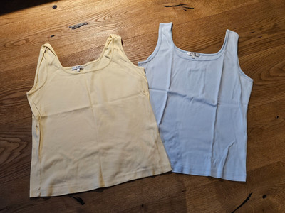 Top, 2-er Set, Joy, 44, blau-gelb