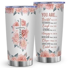 20oz Christian Faith Tumbler Bible Verse Religious Stainless Steel Insulated Cup