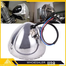 Universal Chrome Motorcycle Front Headlight For Harley Cruiser Chopper Bobber