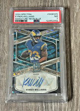2024 Spectra Kyren Williams Signature-Neon Blue 12/50 LA Rams PSA 7
