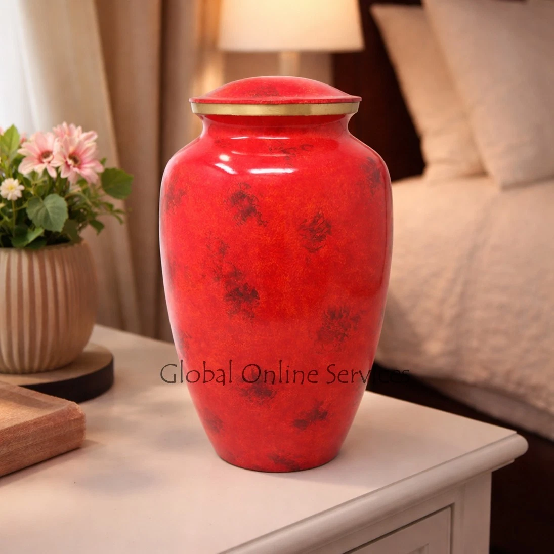 Cremation urn Fiery Mist Brass Large for Ashes
Opens in a new window or tab