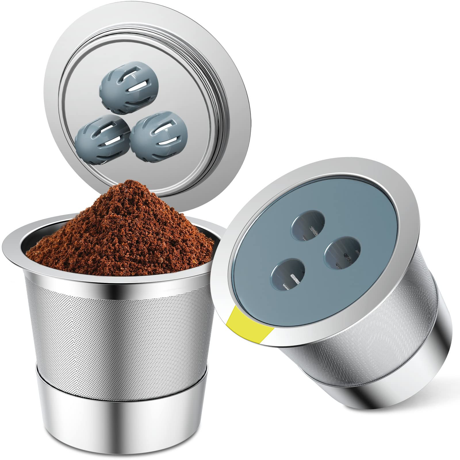 Stainless Steel Reusable K Cups for Ninja Coffee Maker Upgrade 2 Pack