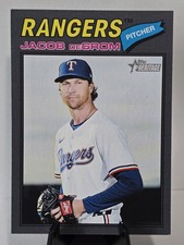 2026 Topps Heritage Jacob Degrom Dark Gray Parallel #98 Texas Rangers