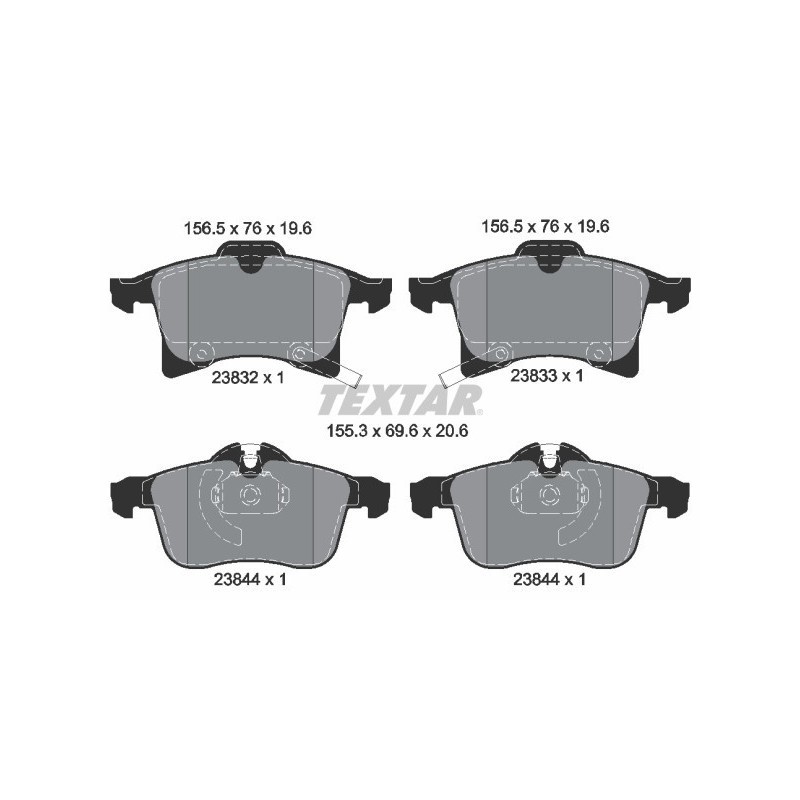 TEXTAR 2383201 Pastiglie freno anteriore per Astra Meriva Zafira Combo Astravan