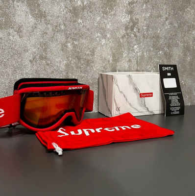 Supreme x Smith Snowboard Ski Goggles Red FW15 Colorway Limited