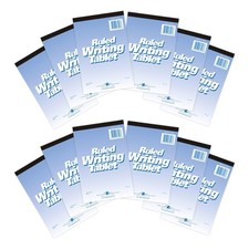 Roaring Spring 6"x9" Writing Tablets, 12-Pack, 100 Sheets 15lb White Paper, W...