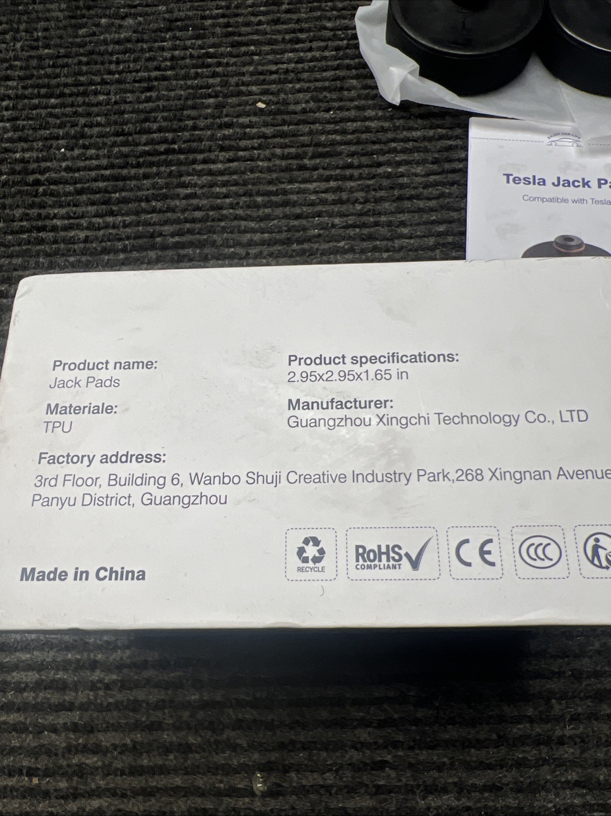 4PCS Rubber Jack Pucks Jacking Lift Pad For Tesla T S