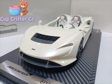 Tecnomodel 1:18 McLaren Elva 2022 matte red supercar model Pearl White