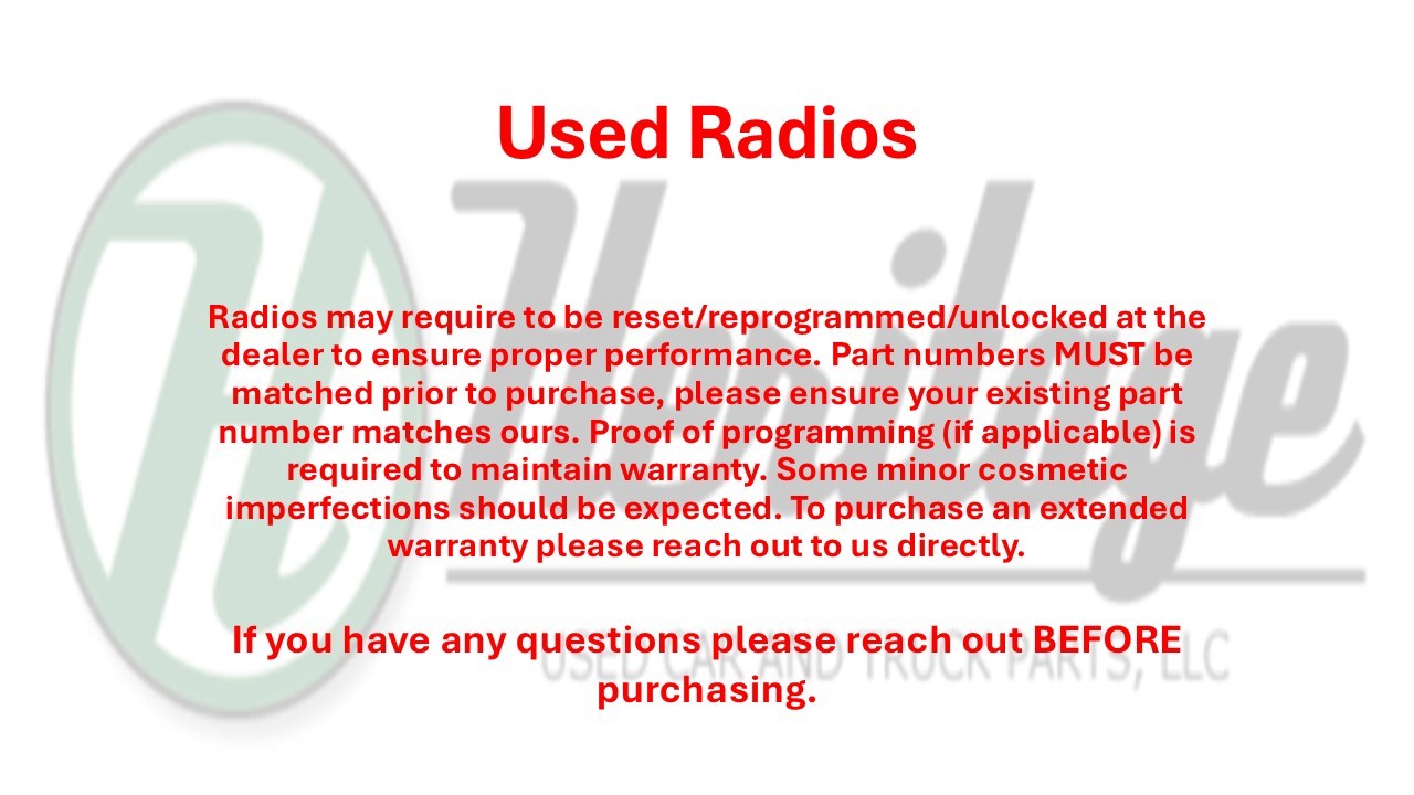 Used Radio Audio fits: 1991 Bentley TURBO R Grade A