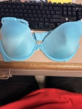 NWT MAIDENFORM 9402 BRA demi coverage T SHIRT BLUE 34D