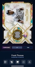 DIGITAL TOPPS BUNT Frank Thomas DIAMOND ICONS SUPER RARE MINI SERIES RELIC Read