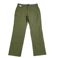 Orvis Tech Pants Men 34x30 Olive Green Chino Performance Wicking Hiking Outdoor