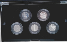 Royal Mint 2019, 50 years of 50p Silver Proof Piedfort Culture set - Kew Gardens