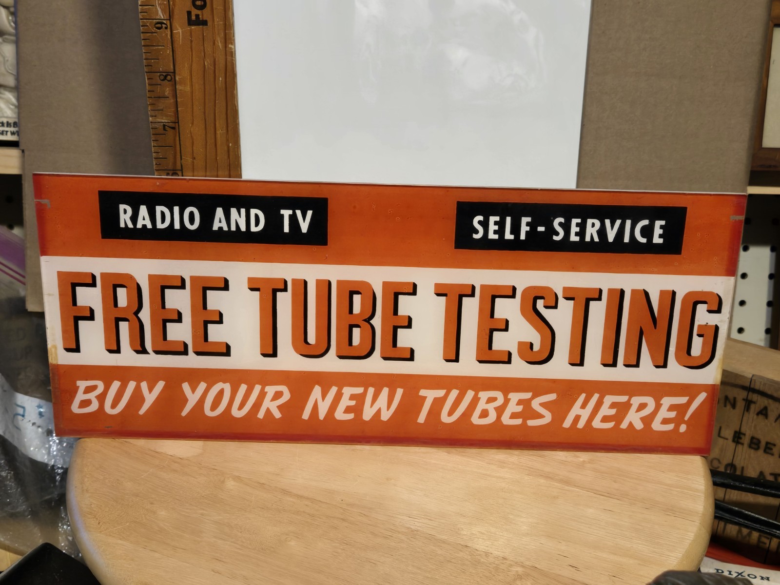 Radio and Television Tube Advertising Display Sign (Rare Original) Acrylic