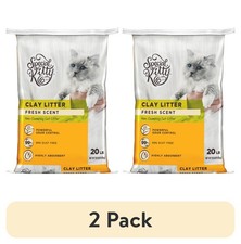 (2 pack) Non-Clumping Clay Fresh Scent Litter, 20 lb,3.50 x 14.50 x 20.00 in 0.41 per pound