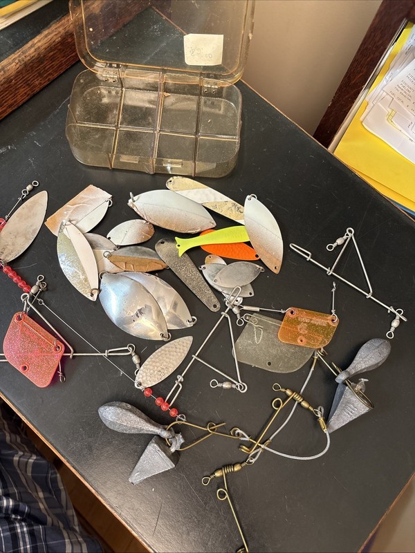 Vintage Trolling Blades & Rigs Lake Clear Wobbler Blades Etc 