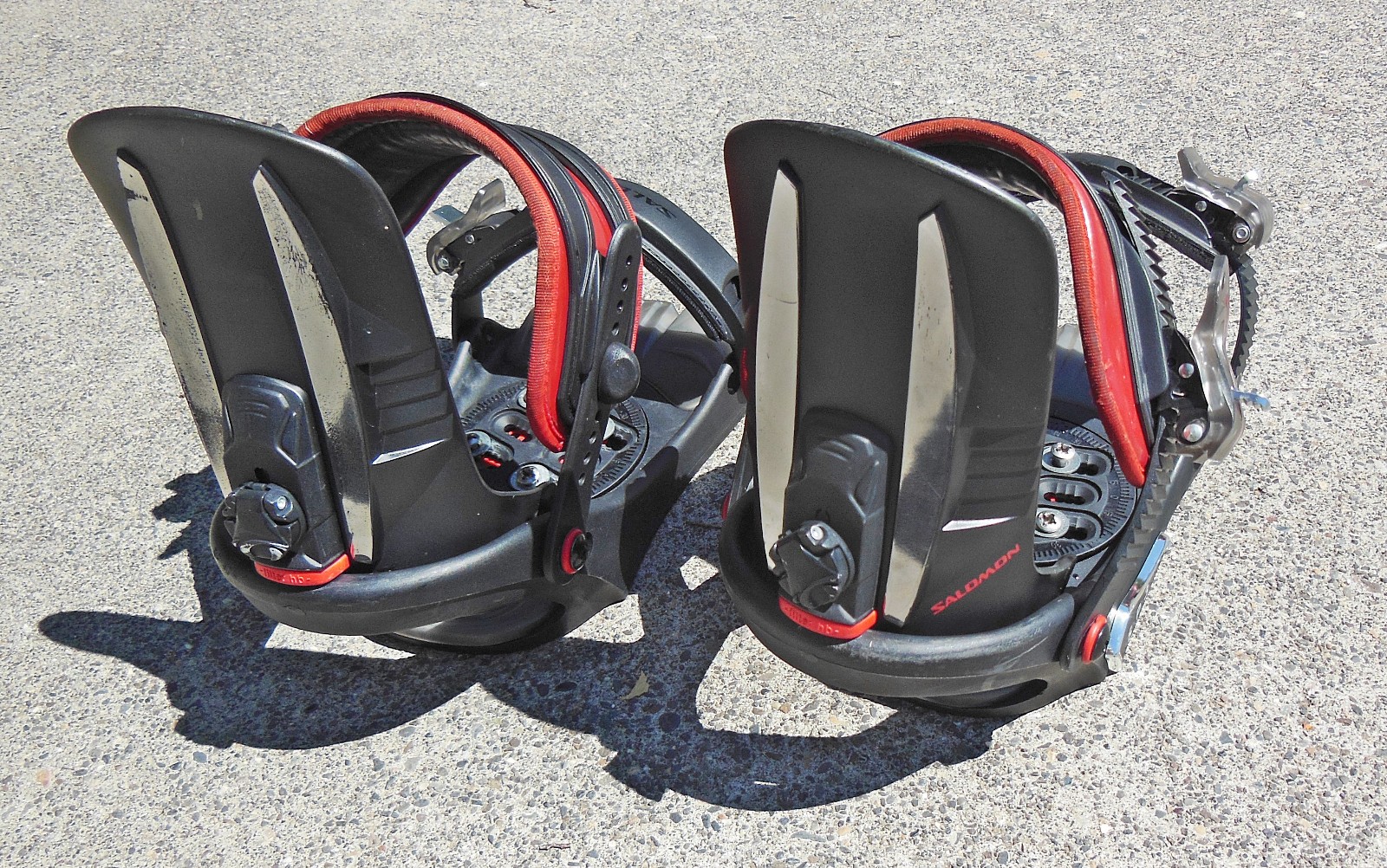 Attacchi Snowboard Salomon SP3 con Dischi Mtg e Hardware Taglia: Medium Rosso e Nero