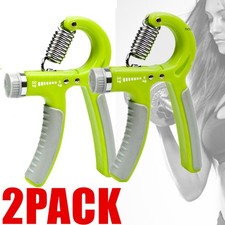 Hand Grip Strength Power Trainer Gripper Strengthener Adjust Gym Exerciser 2x US