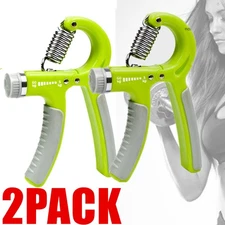 Hand Grip Strength Power Trainer Gripper Strengthener Adjust Gym Exerciser 2x US