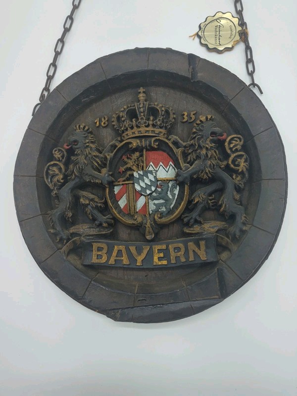 1835 Bayern Coat of Arms Wax Handmade West Germany 