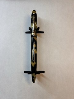 Sheaffer Lifetime Balance Fountain Pen Black Cream Pearl Gold Trim Lever Filler